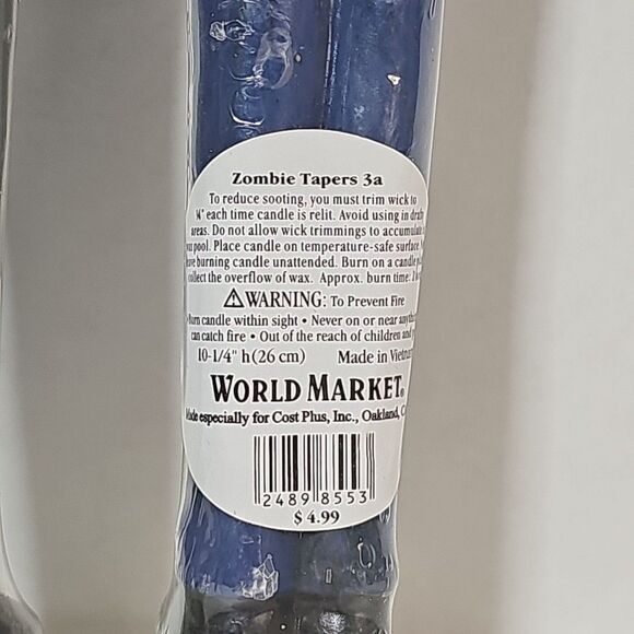 World Market Zombie Taper Candles NEW NOS Creepy Halloween Dinner Party Table - Picture 10 of 11